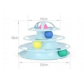 4 Levels turnable Toys for cats accessories Tower Tracks with balls cat toy Interactive Intelligence Training with fun cat stick