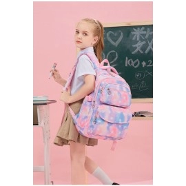 New Backpack for Kids Girls School Backpack with Lunch Box Teens Girls Bookbags Set Children's Waterproof Schoolbag Mochilas