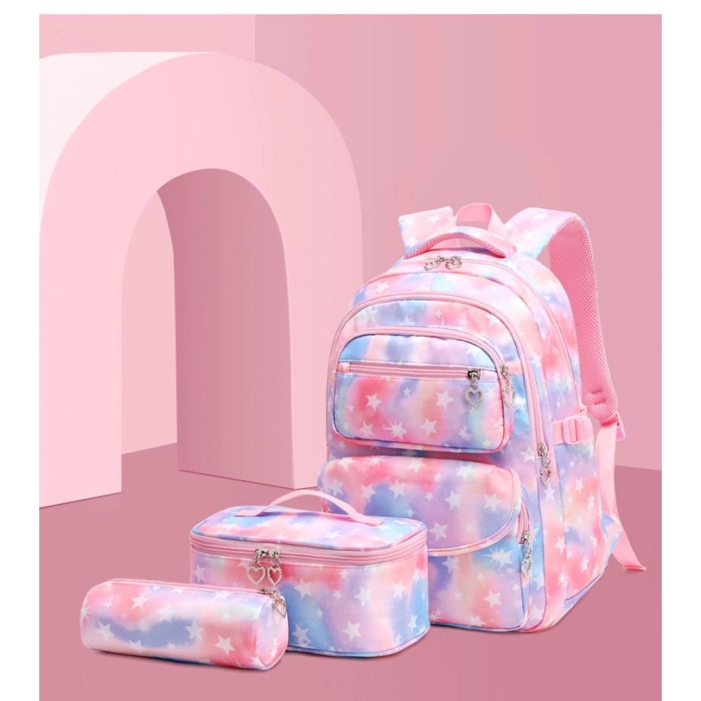 New Backpack for Kids Girls School Backpack with Lunch Box Teens Girls Bookbags Set Children's Waterproof Schoolbag Mochilas