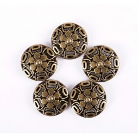 30X 15mm Antique Brass Bohemian Flower Fasteners Rivet Leather craft Stud Decorative